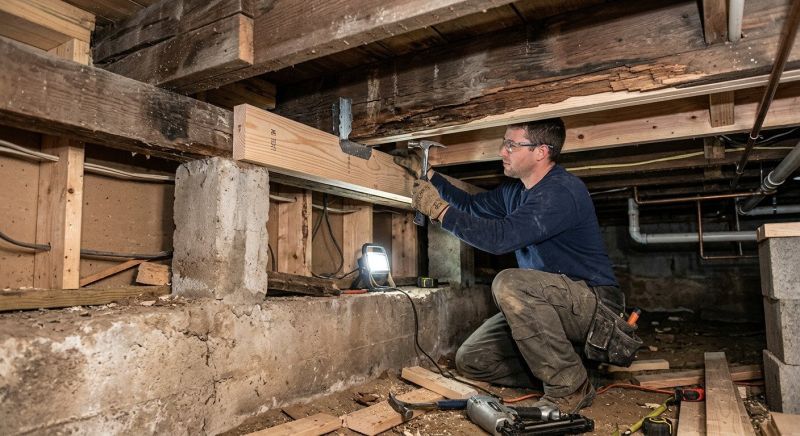 House Beam Repair in Wilmington, NC