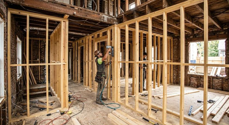 Interior Wall Framing in Conroe, TX